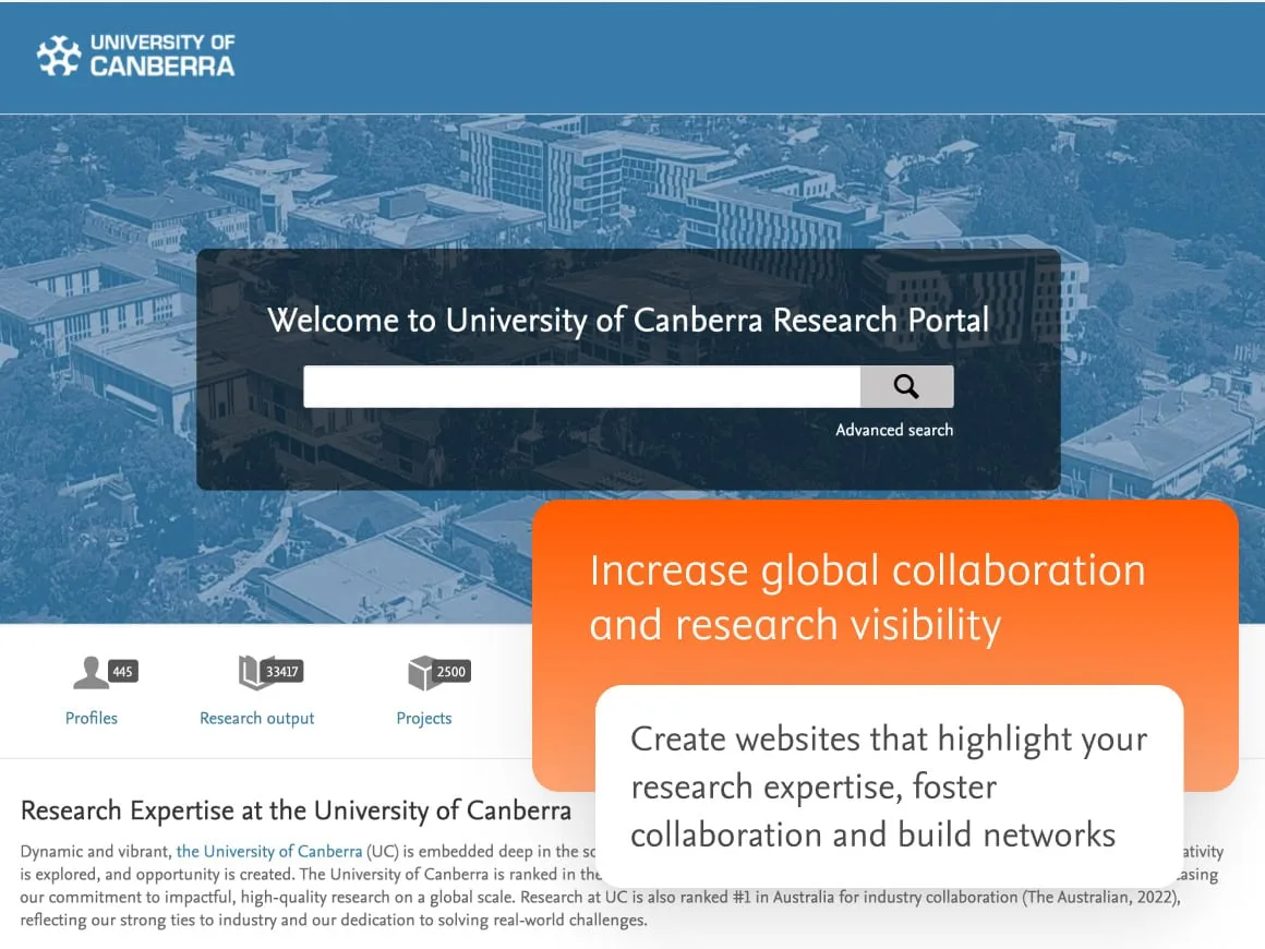 Increase global collaboration and research visibility. Create websites that highlight your research expertise foster collaboration and build networks.