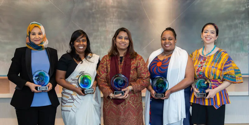 Photo of 2020 OWSD-Elsevier Foundation Award winners