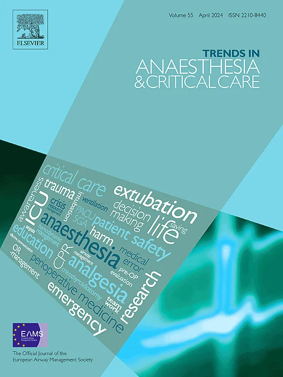 Sample cover of Trends in Anesthesia and Critical Care