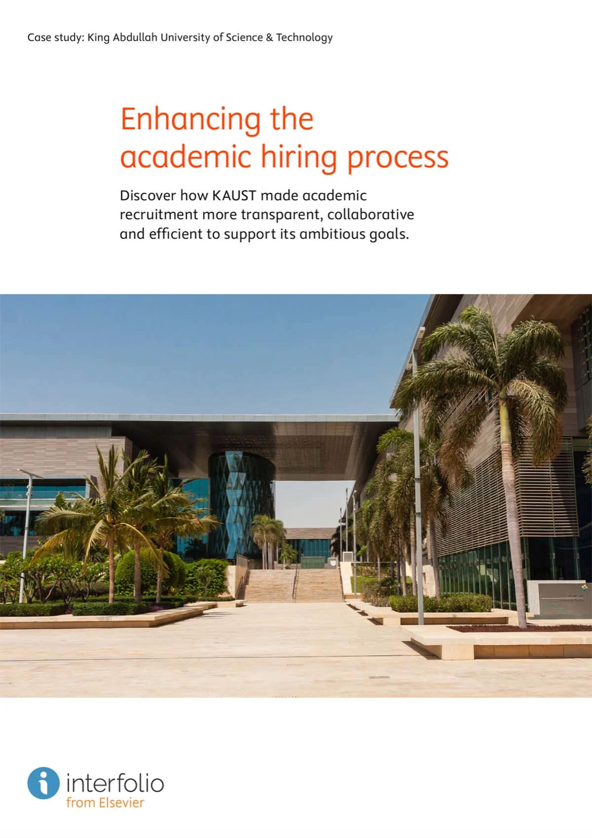 Interfolio Case study cover: KAUST