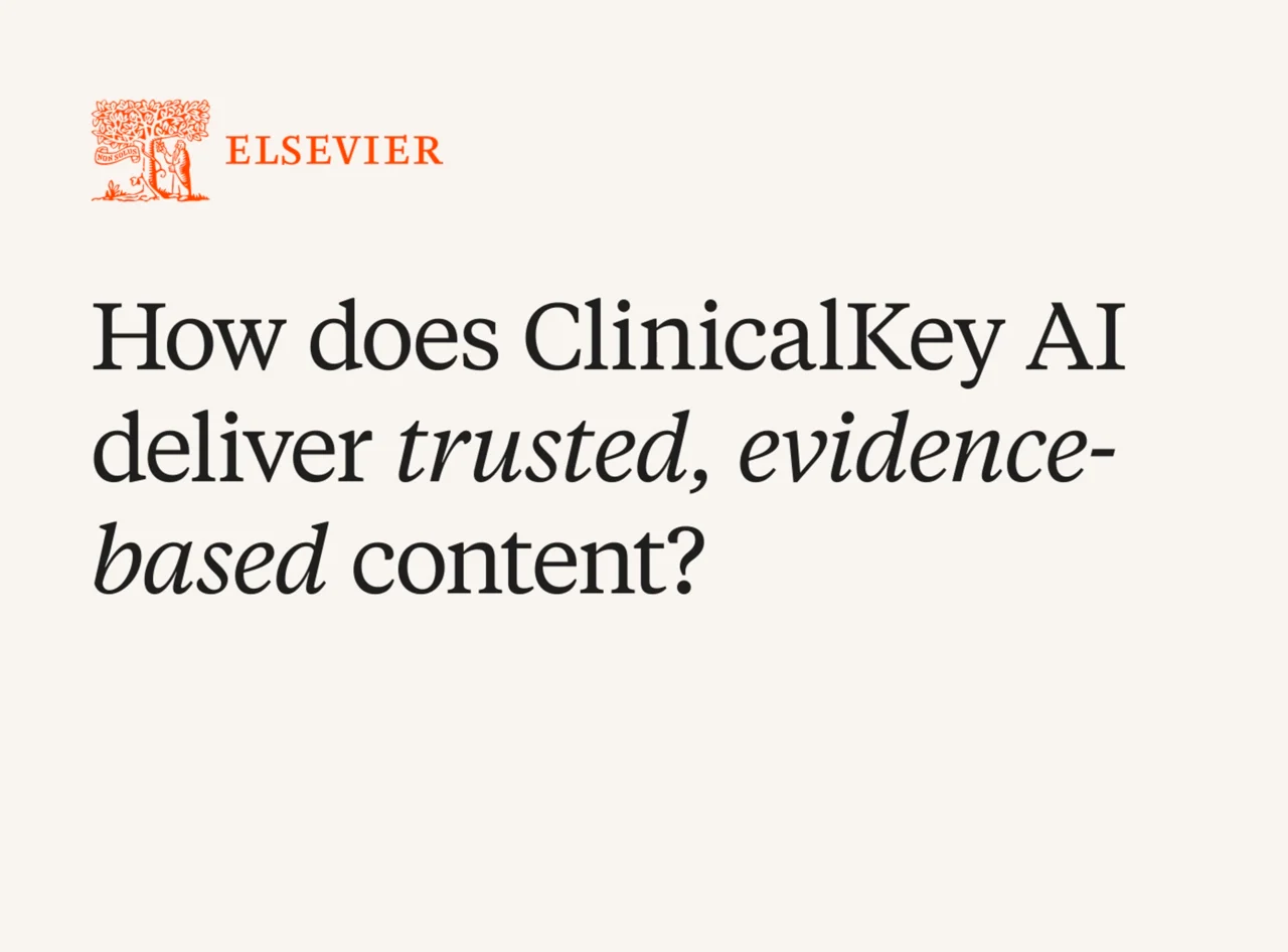 How does ClinicalKey AI deliver trusted, evidence-based content?
