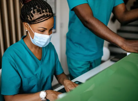 Medical assistants at work