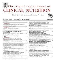 The American Journal of Clinical Nutrition