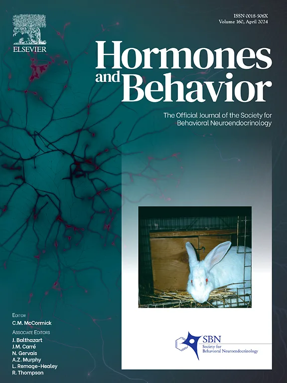 Hormones and Behavior cover