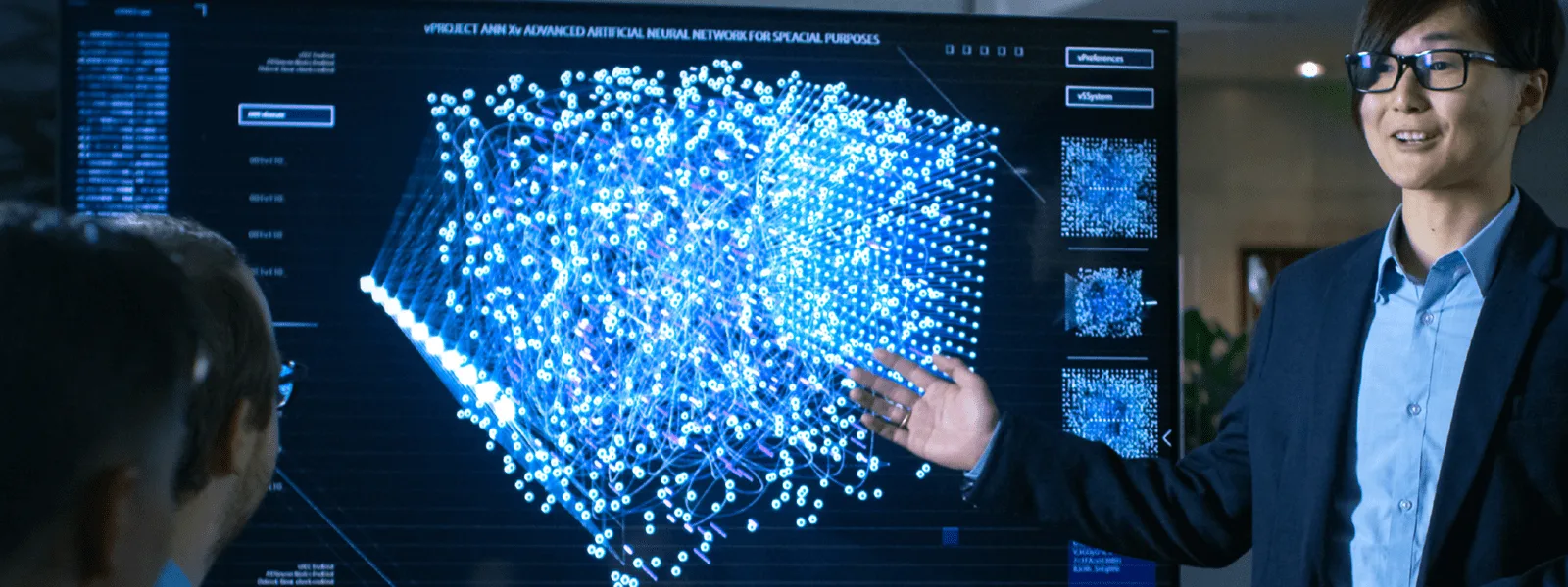 a person presenting to a group of people