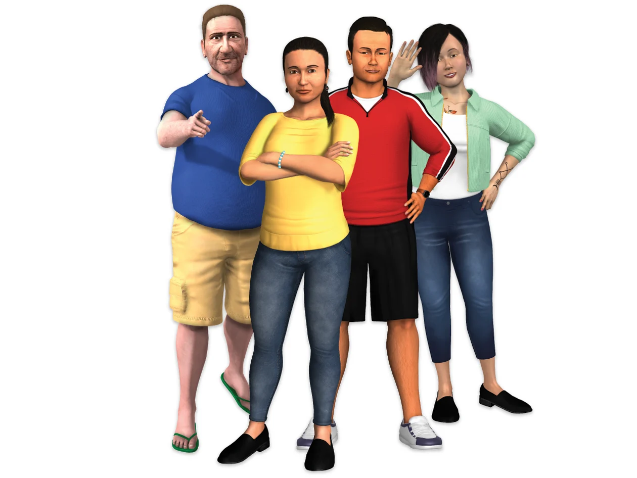 Diverse group of AU & NZ Shadow Health patients