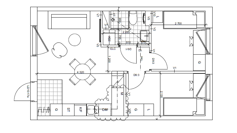 Two bedrooms