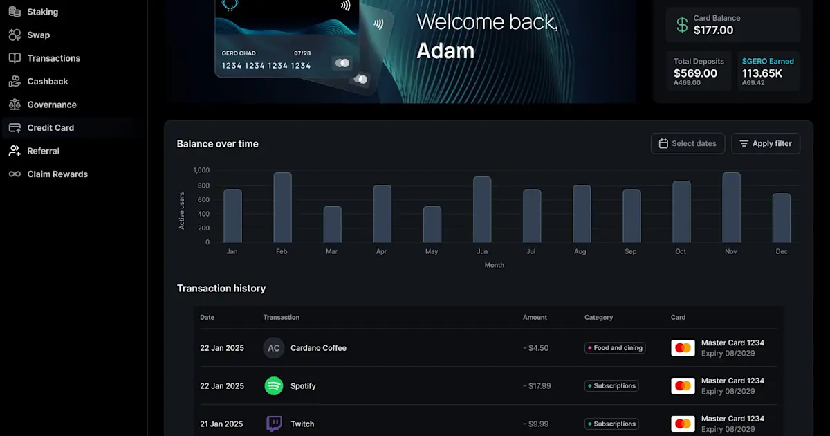 GeroWallet’s First Milestone: Bank API Integration for Cardano