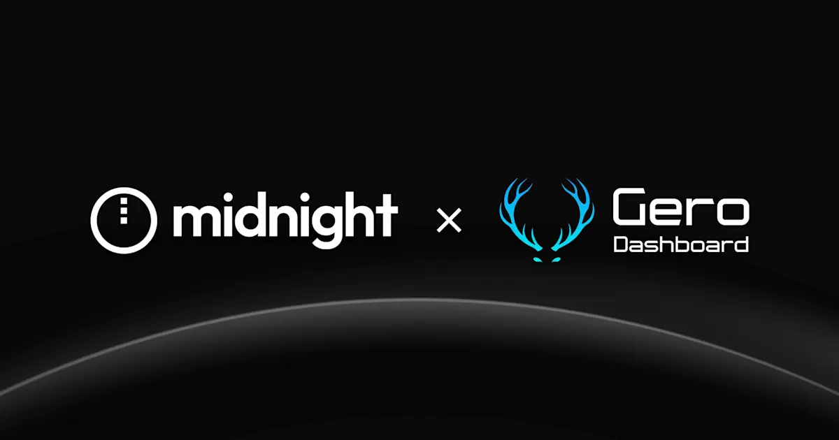 Gero Dashboard Integrates Midnight for Private Web3