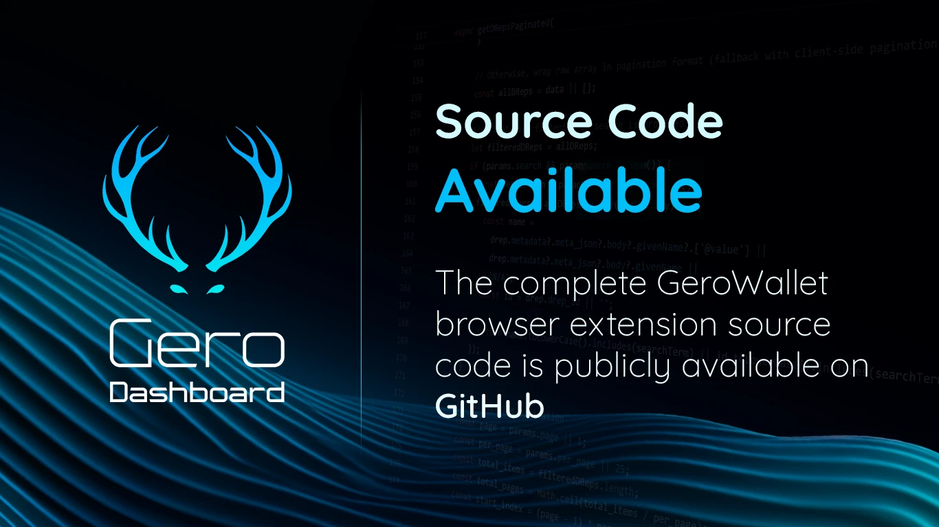Source code available: the complete GeroWallet browser extension is public on GitHub