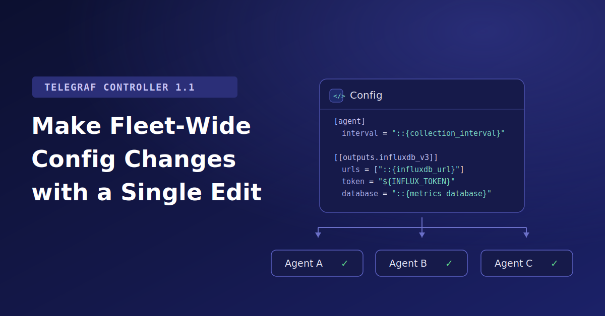 Telegraf Controller 1.1: Make Fleet-Wide Config Changes with a Single Edit