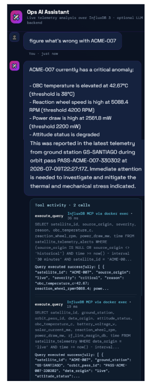 AI-Powered Spacecraft Operations with InfluxDB 3 #2