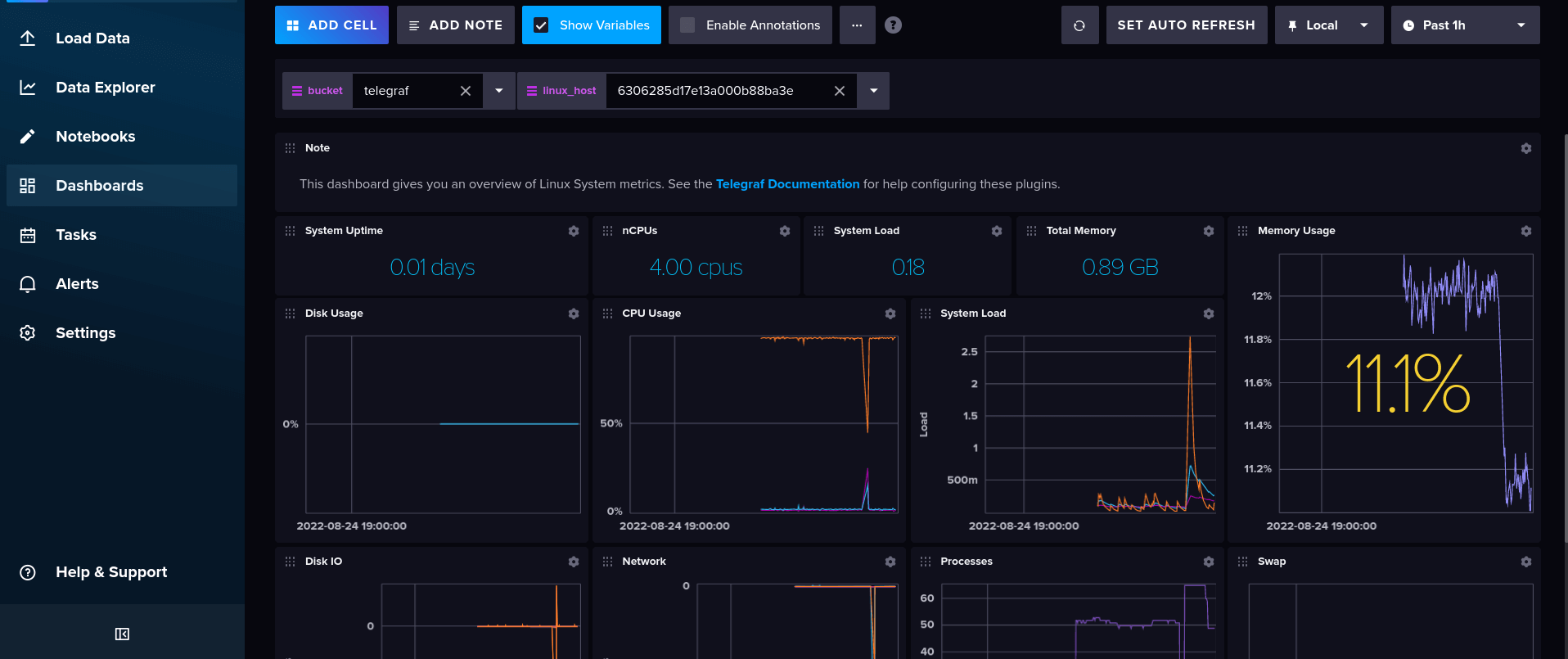 Monitoring devices with InfluxDB