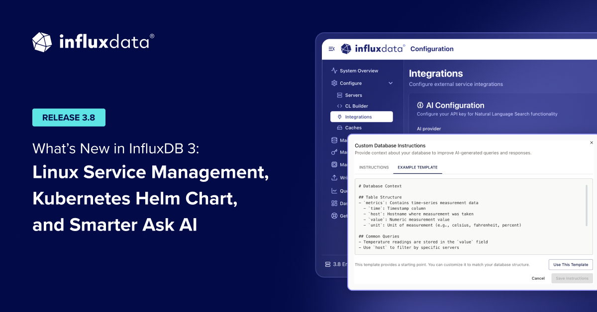 What’s New in InfluxDB 3.8: Linux Service Management, Kubernetes Helm ...