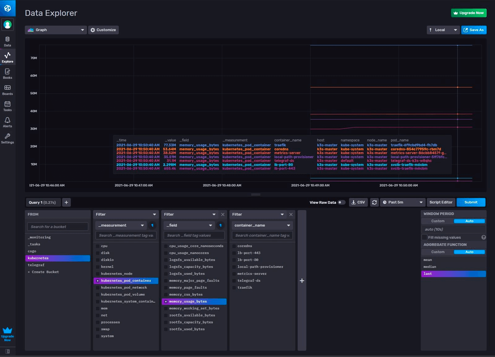 navigate to the Explore section