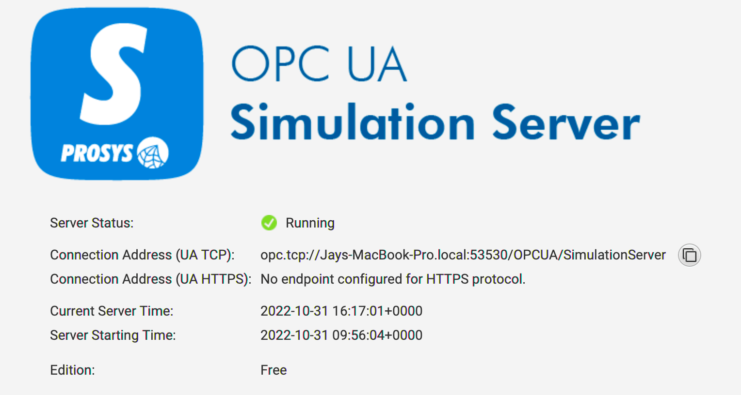 OPC UA similation server