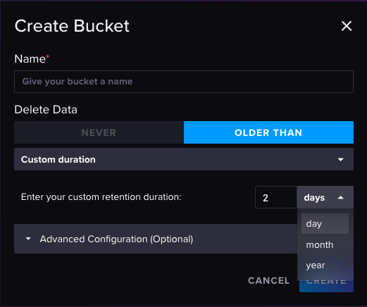 Create bucket