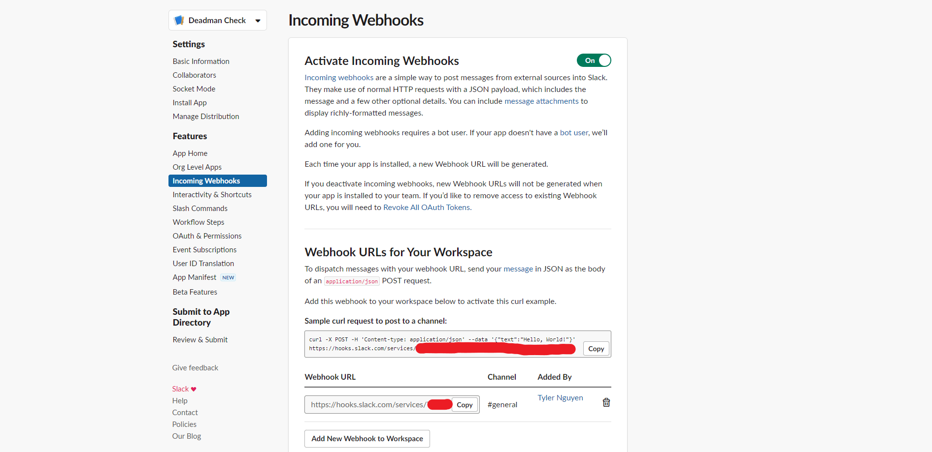 Incoming Webhooks