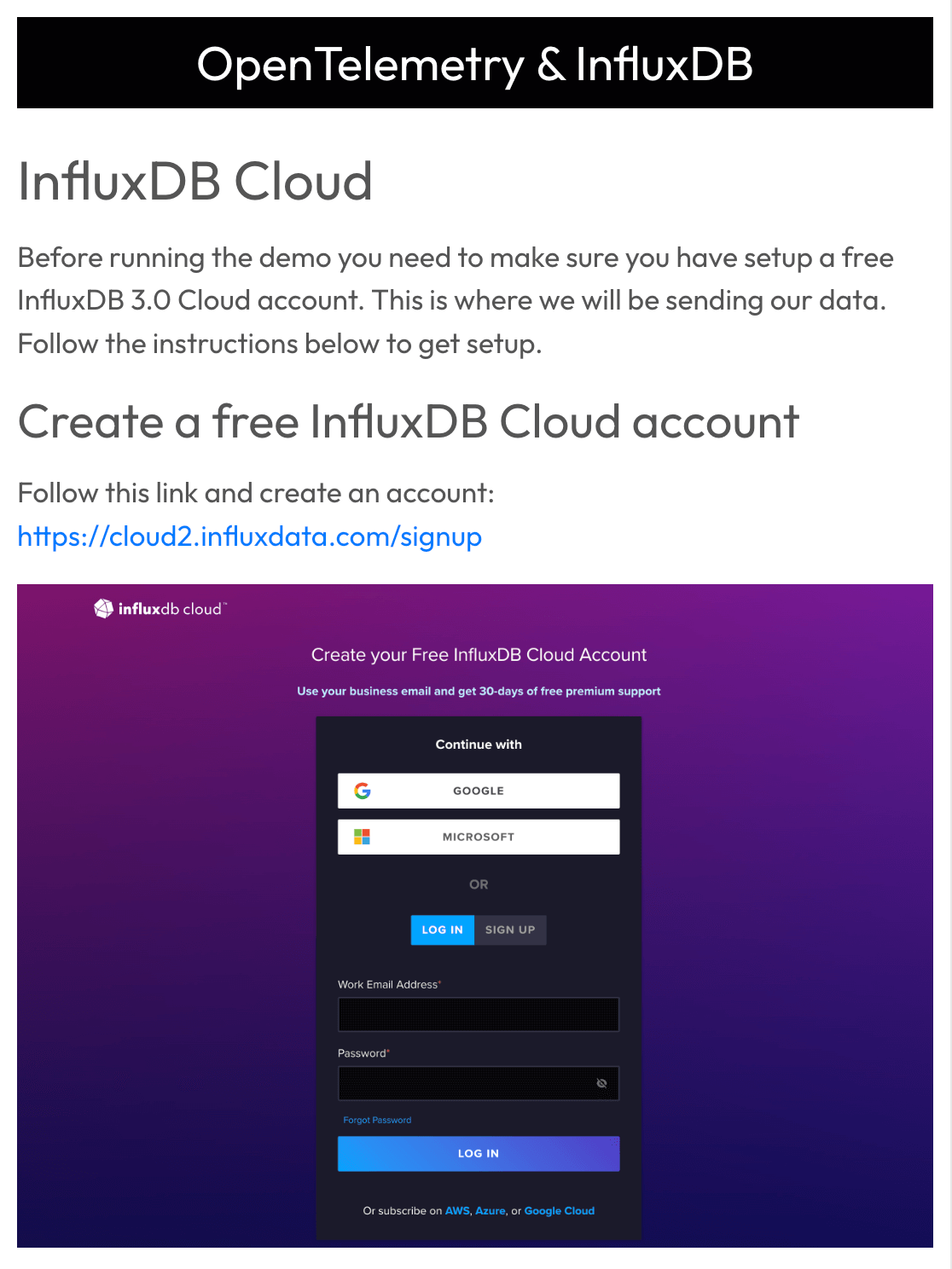 free-InfluxDB-cloud-account
