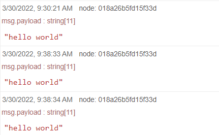 Node-Red debug sidebar