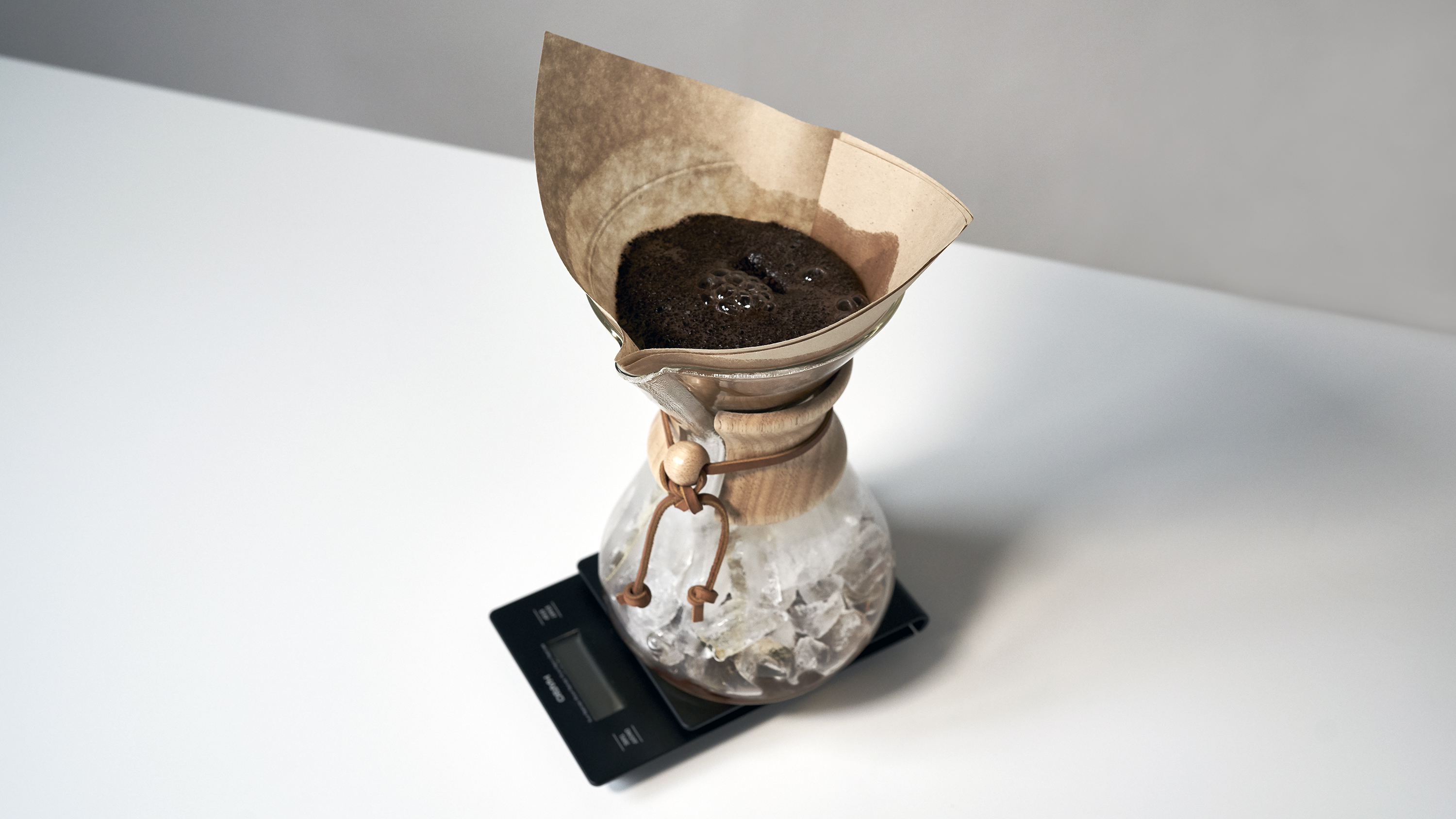 iced coffee in a chemex