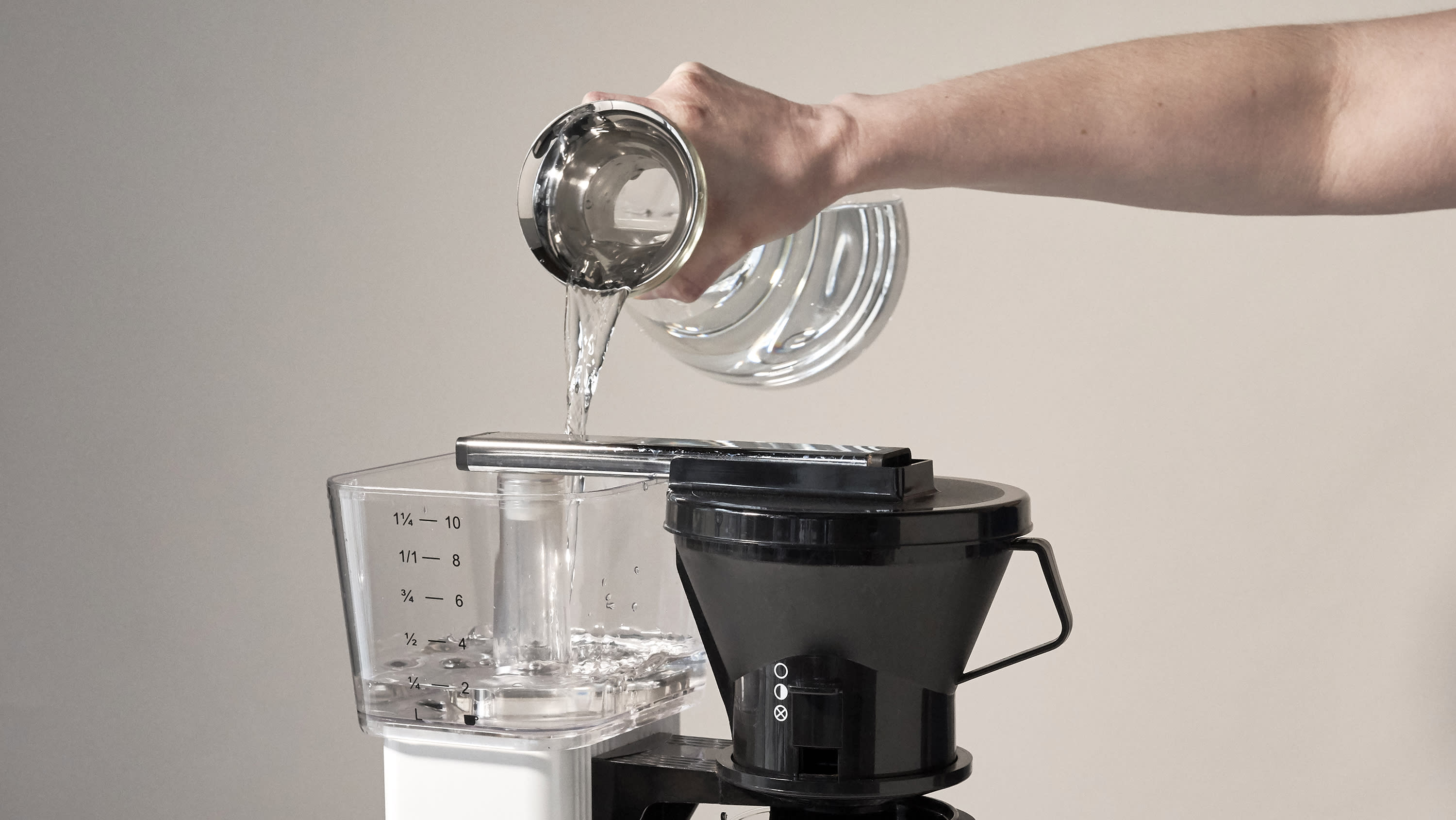 Add water to your coffee machine