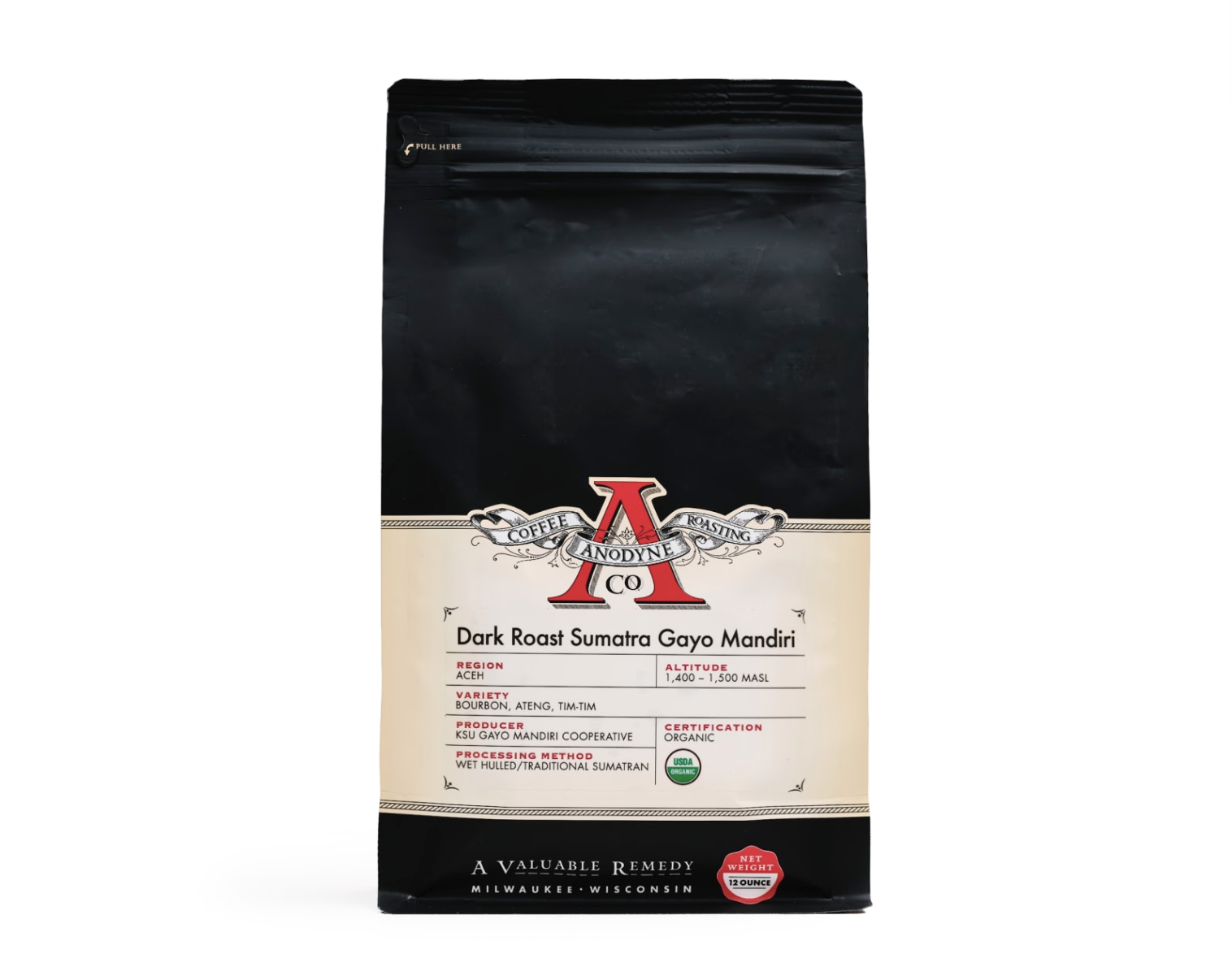 anodyne dark roast sumatra coffee