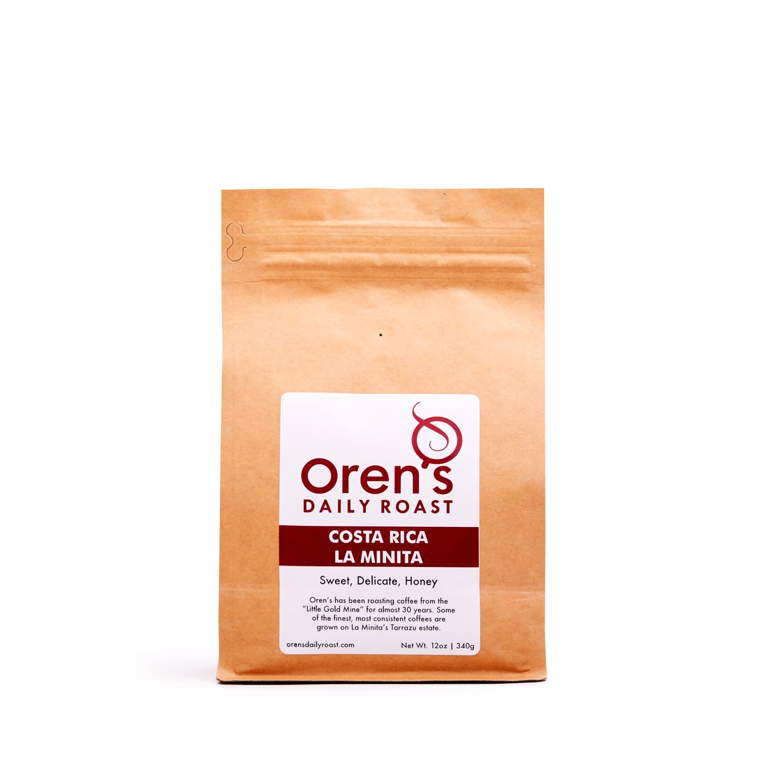 Oren's Costa Rica coffee bag