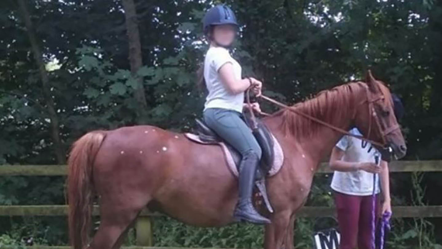 young girl on horse (cp case study)