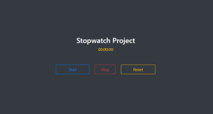 Stopwatch Vanilla Javascript