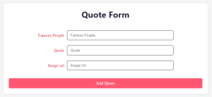 Quote Form Project