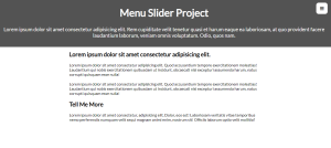 Menu Slider Project