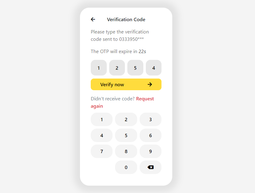 Project OTP with Vanilla JS