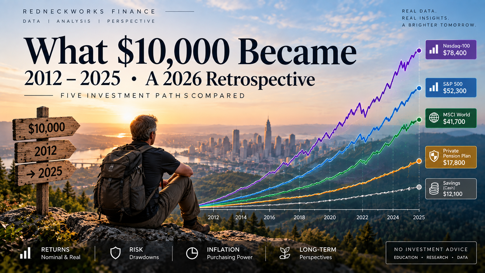 $10,000 Invested 15 Years Ago: Savings Account, Private Pension, or Stock Market?