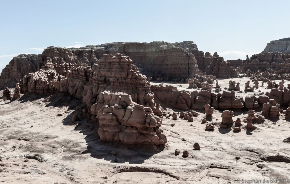 Goblin Valley State Park is a state park in Emery County, Utah in the United States. The park is known for its thousands of hoodoos, referred to locally as goblins.
