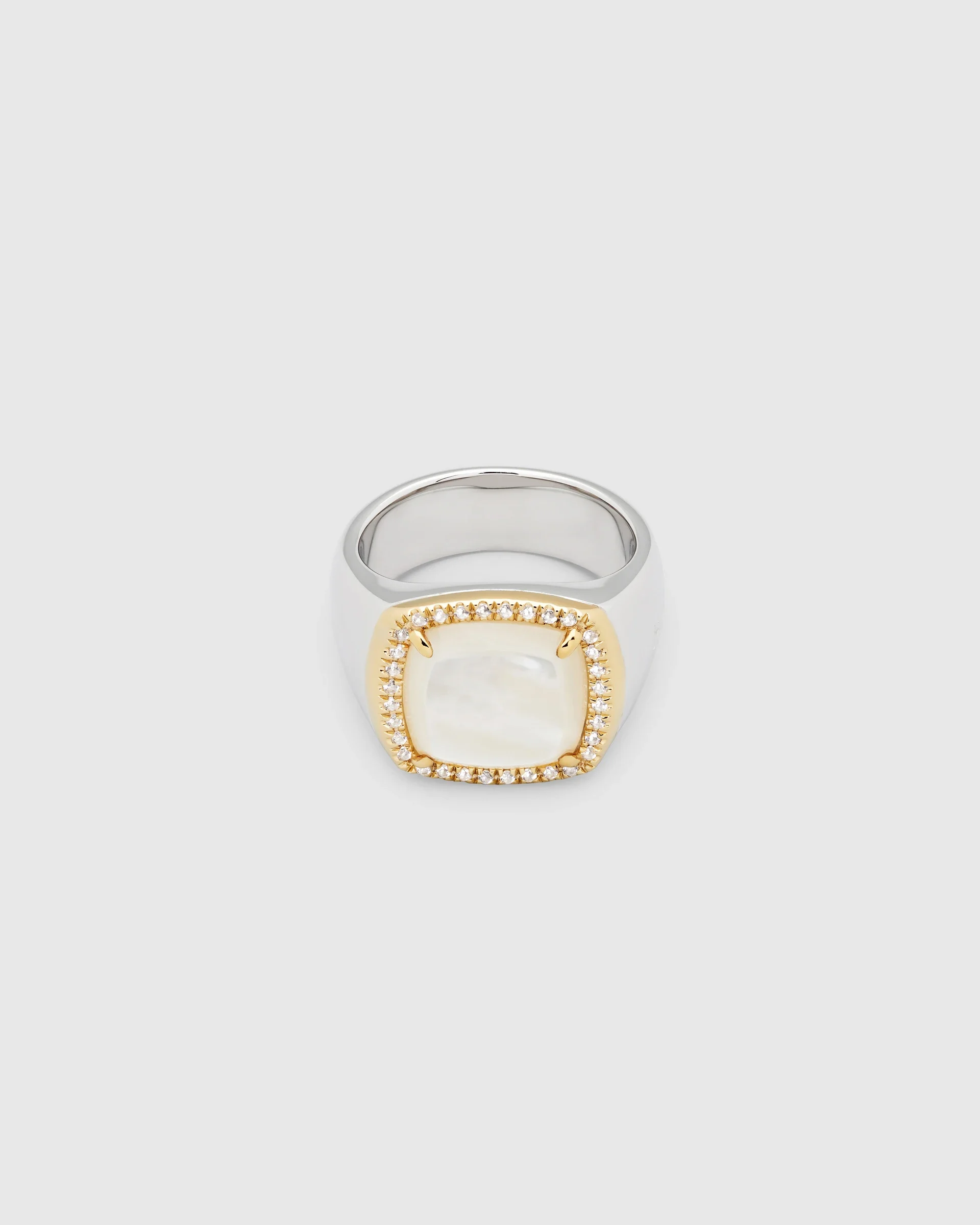 Lab Grown Diamond - (SEO) - Products #1 - May Ring White Mop with Diamonds