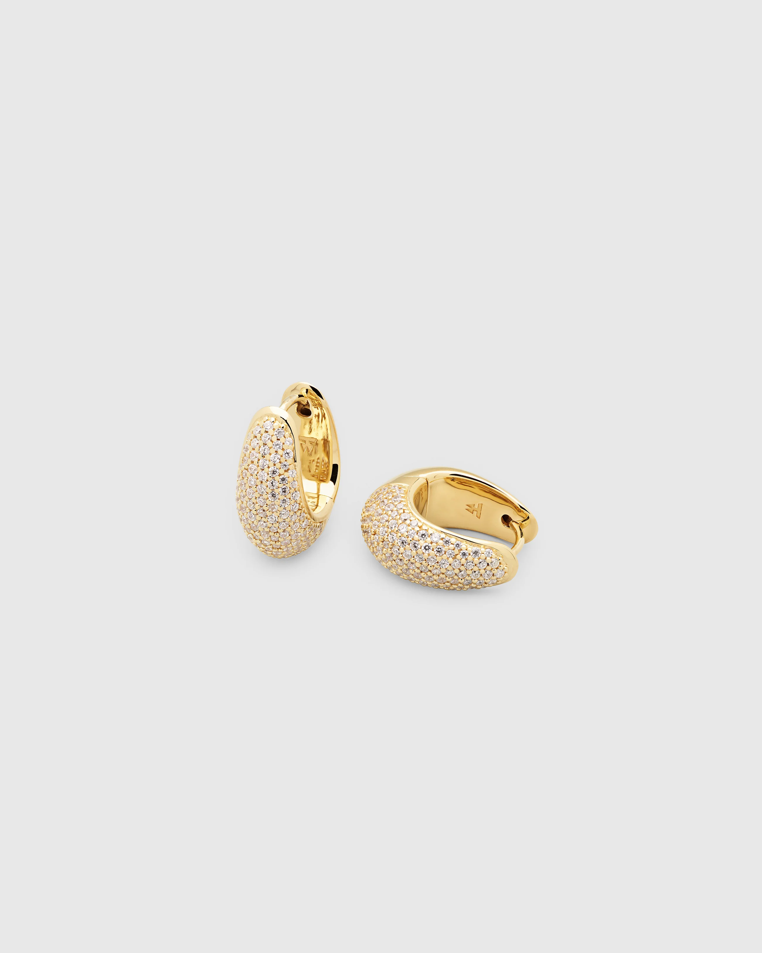 Ice Hoop Small Pave Gold