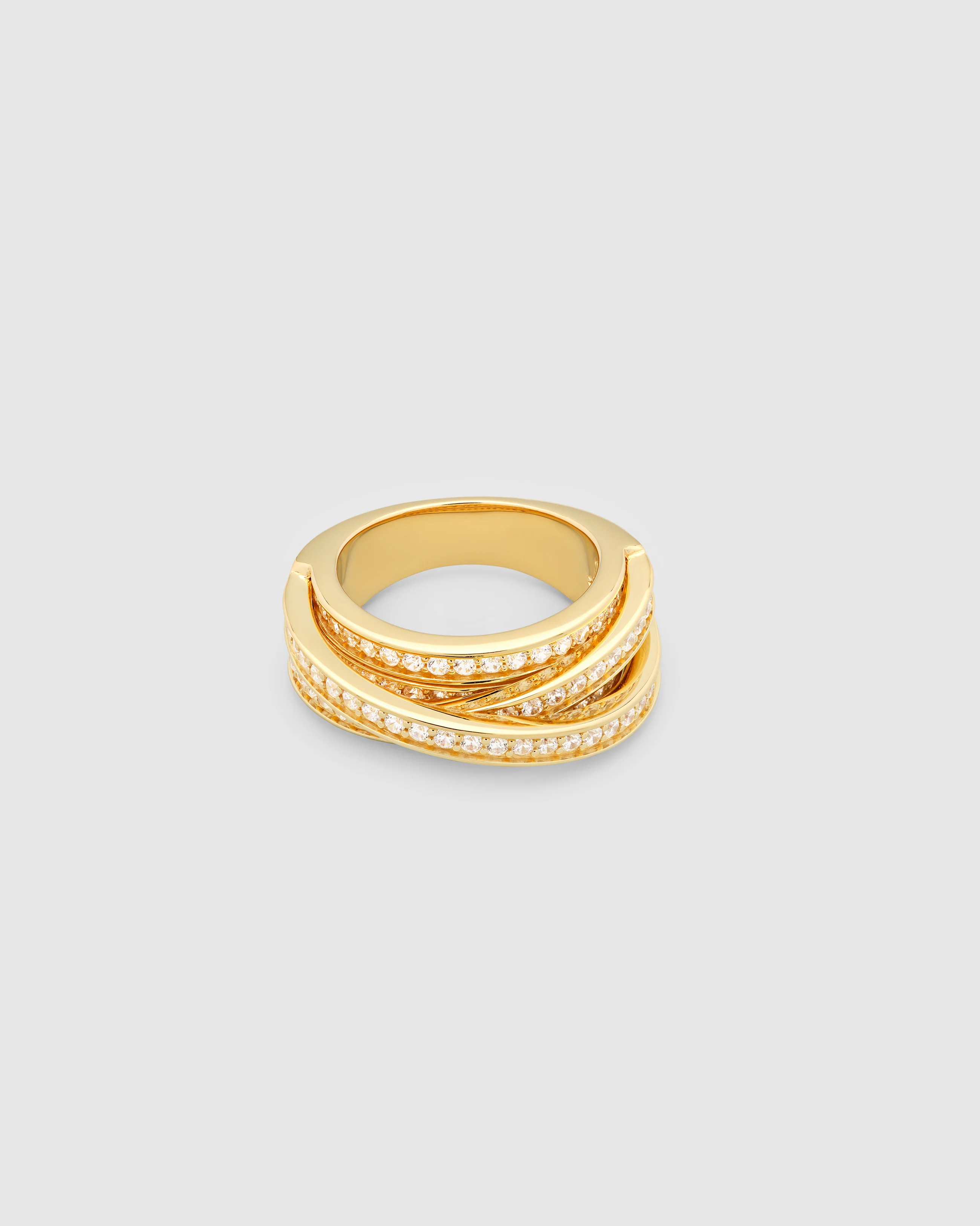 Orb Ring Slim Gold Diamond