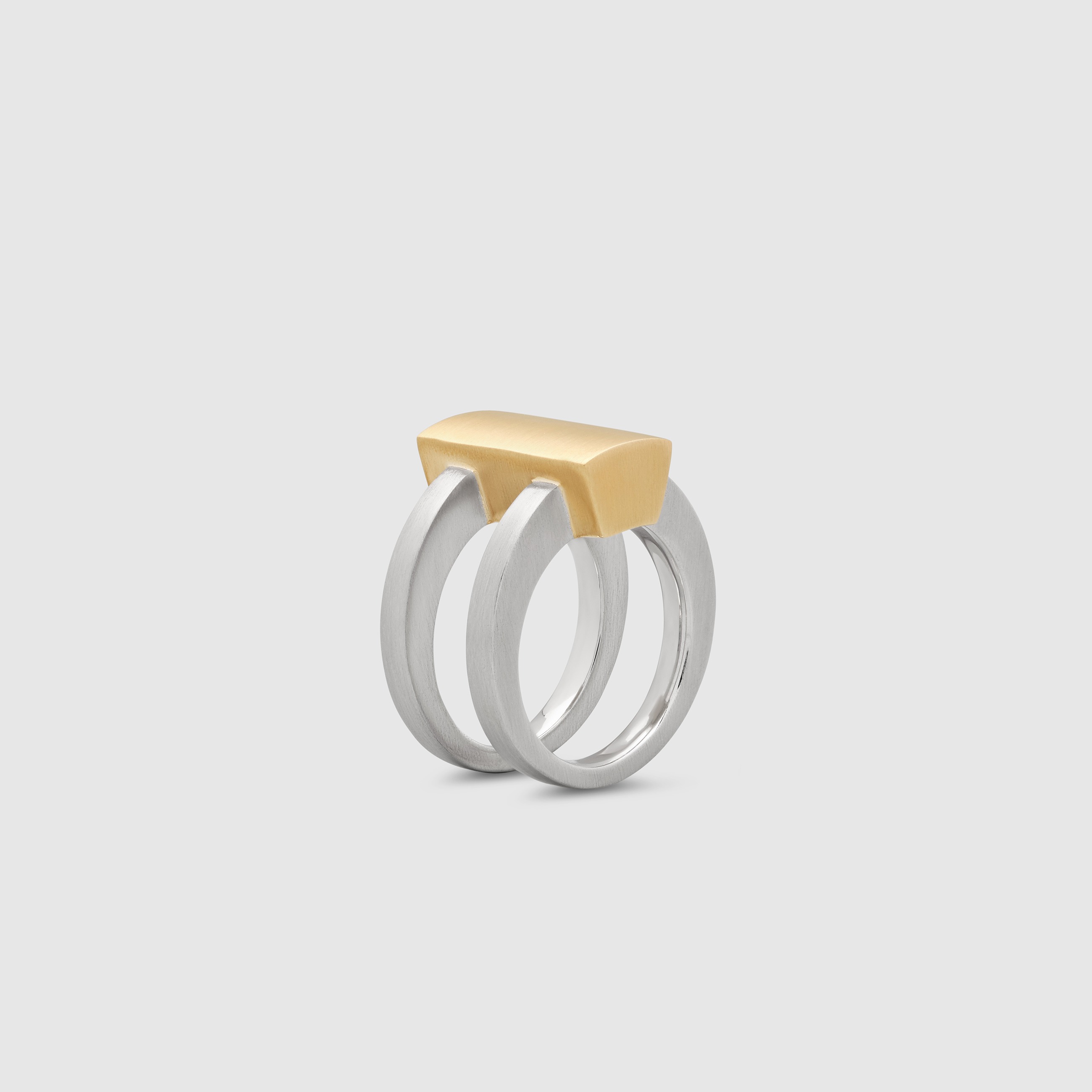 Tom Wood Vault Gate Baguette ring - Silver