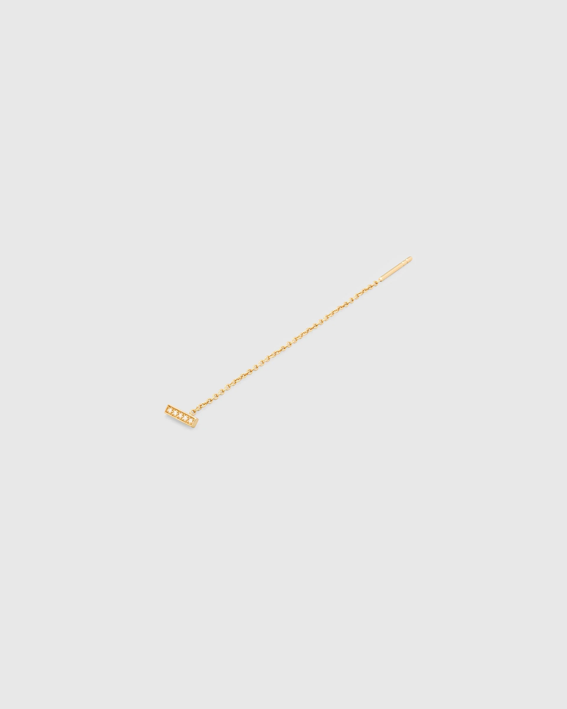Lab Grown Diamond - (SEO) - Products #2 - Sleek Ear Chain Gold Diamonds 64 mm