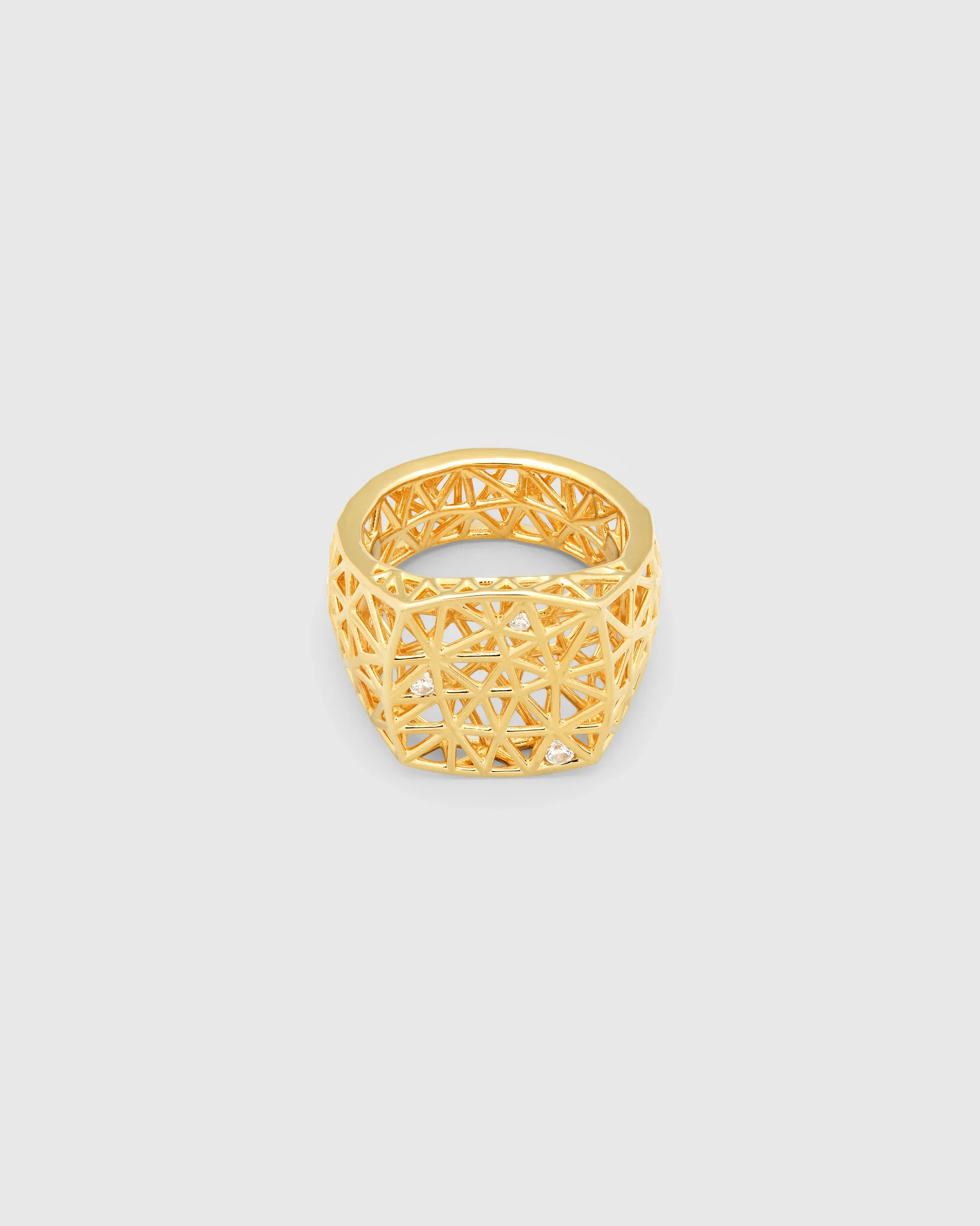 Lab Grown Diamond - (SEO) - Products #2 - Mesh Ring Gold Diamonds