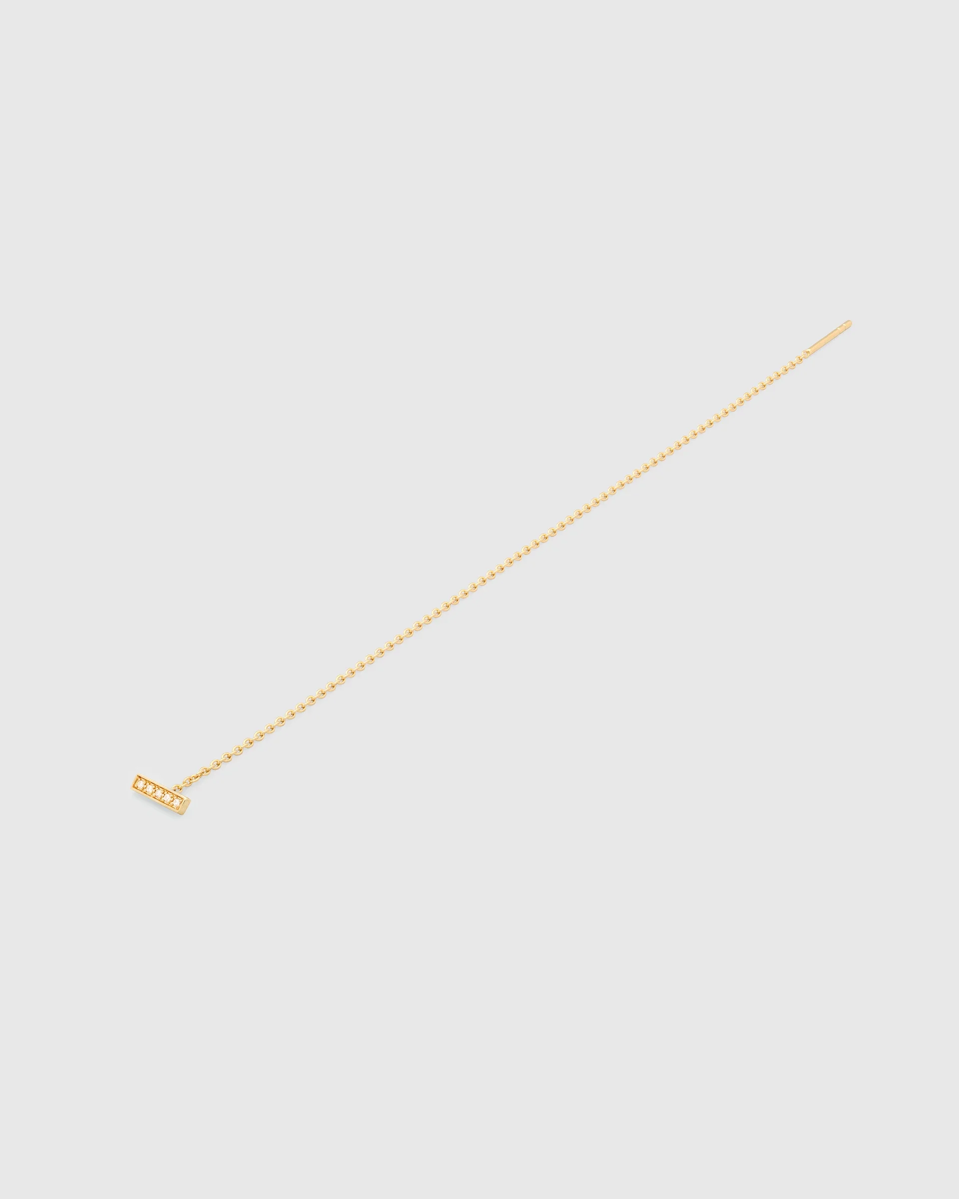 Lab Grown Diamond - (SEO) - Products #2 - Sleek Ear Chain Gold Diamonds 140 mm