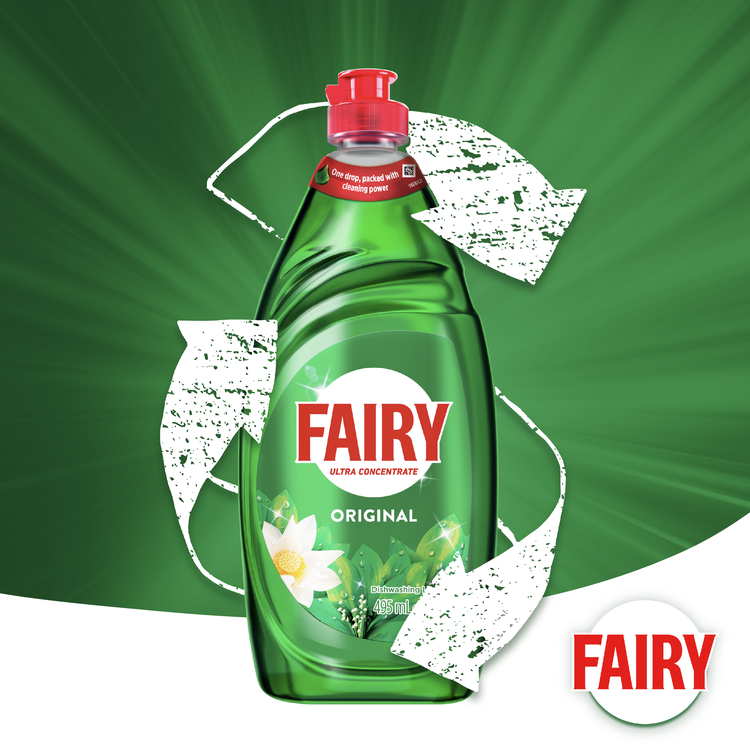 Fairy Ultra Concentrate Original Dishwashing Liquid (800ml) Product Packaging Information