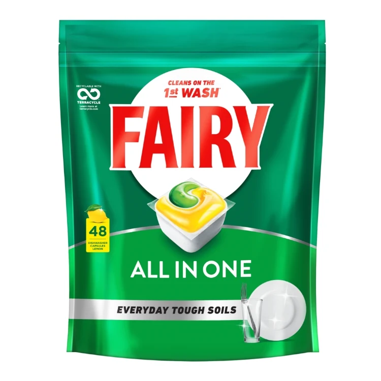 Fairy All in One Dishwasher Capsule Lemon - 48 pack 