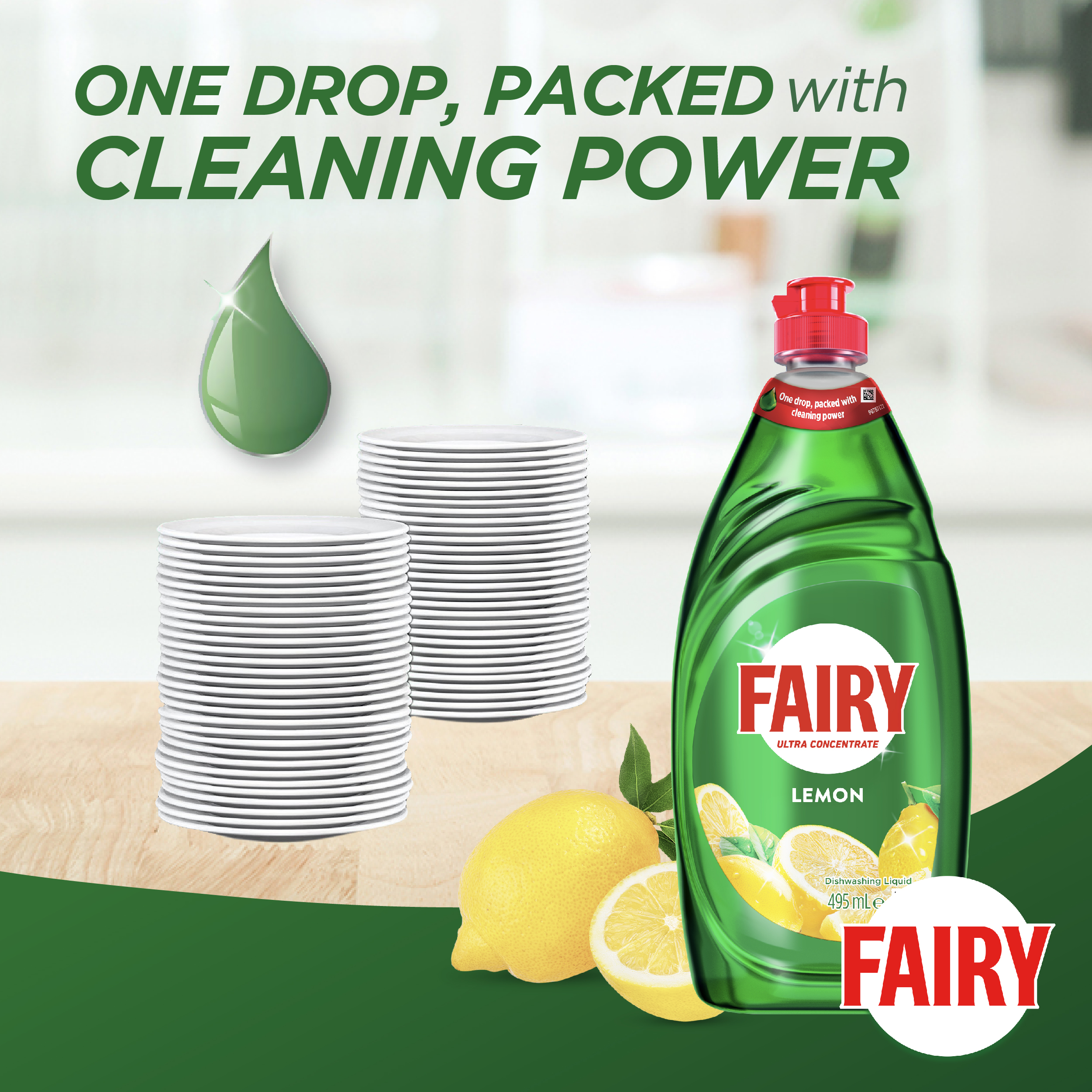 Fairy Ultra Concentrate Dishwashing Liquid (800ml) Lemon Scent