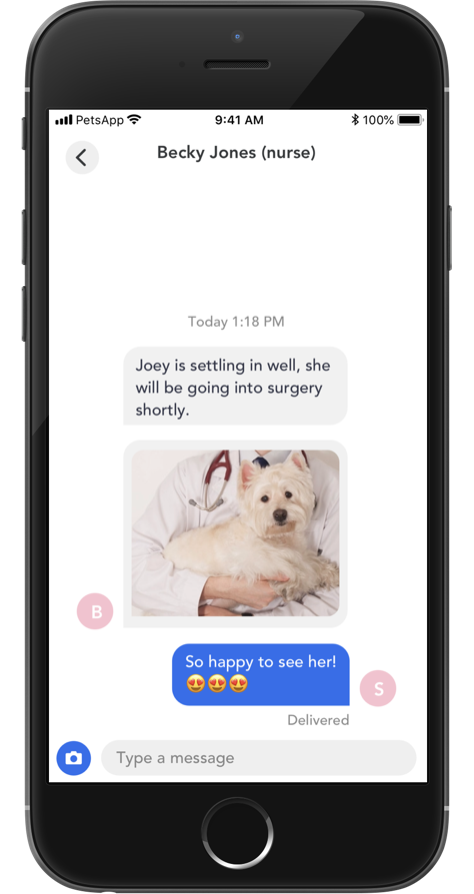 A Practitioner's Guide - PetsApp chat view