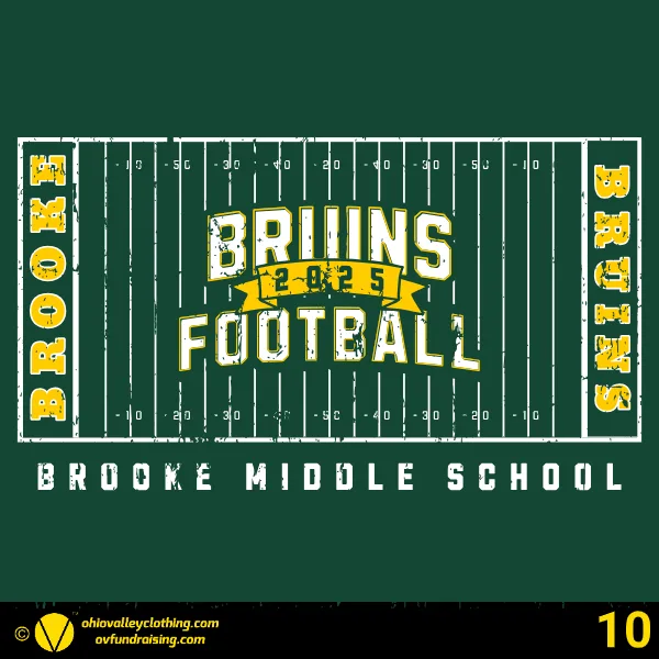 Brooke Middle School Football 2025 Design 10