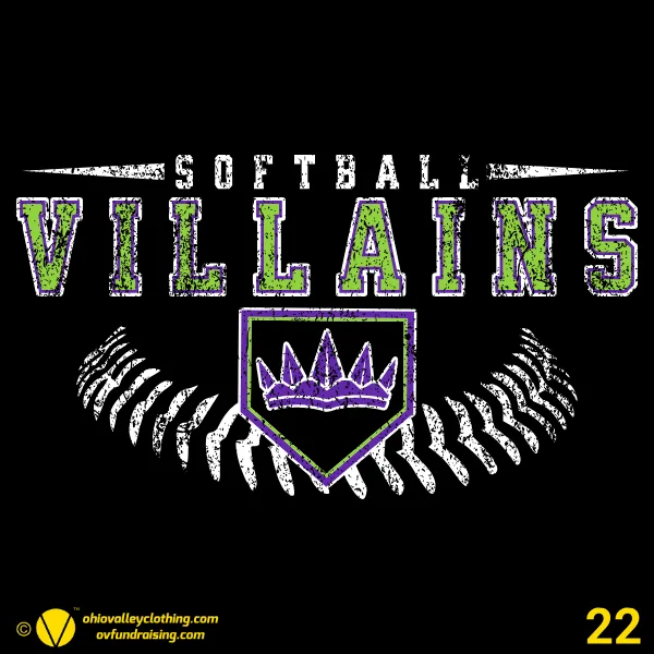 Villains Softball Designs Fall 2024 Design 22