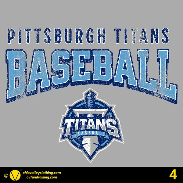 Pittsburgh Titans Baseball 2024 Design 04