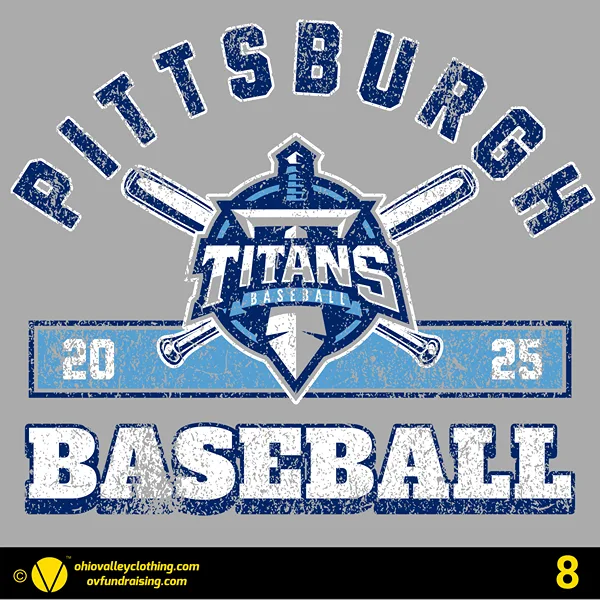 Pittsburgh Titans Baseball 2024 Design 08